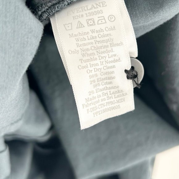 Everlane The Paperbag Dress in Dark Slate - Picture 8 of 8